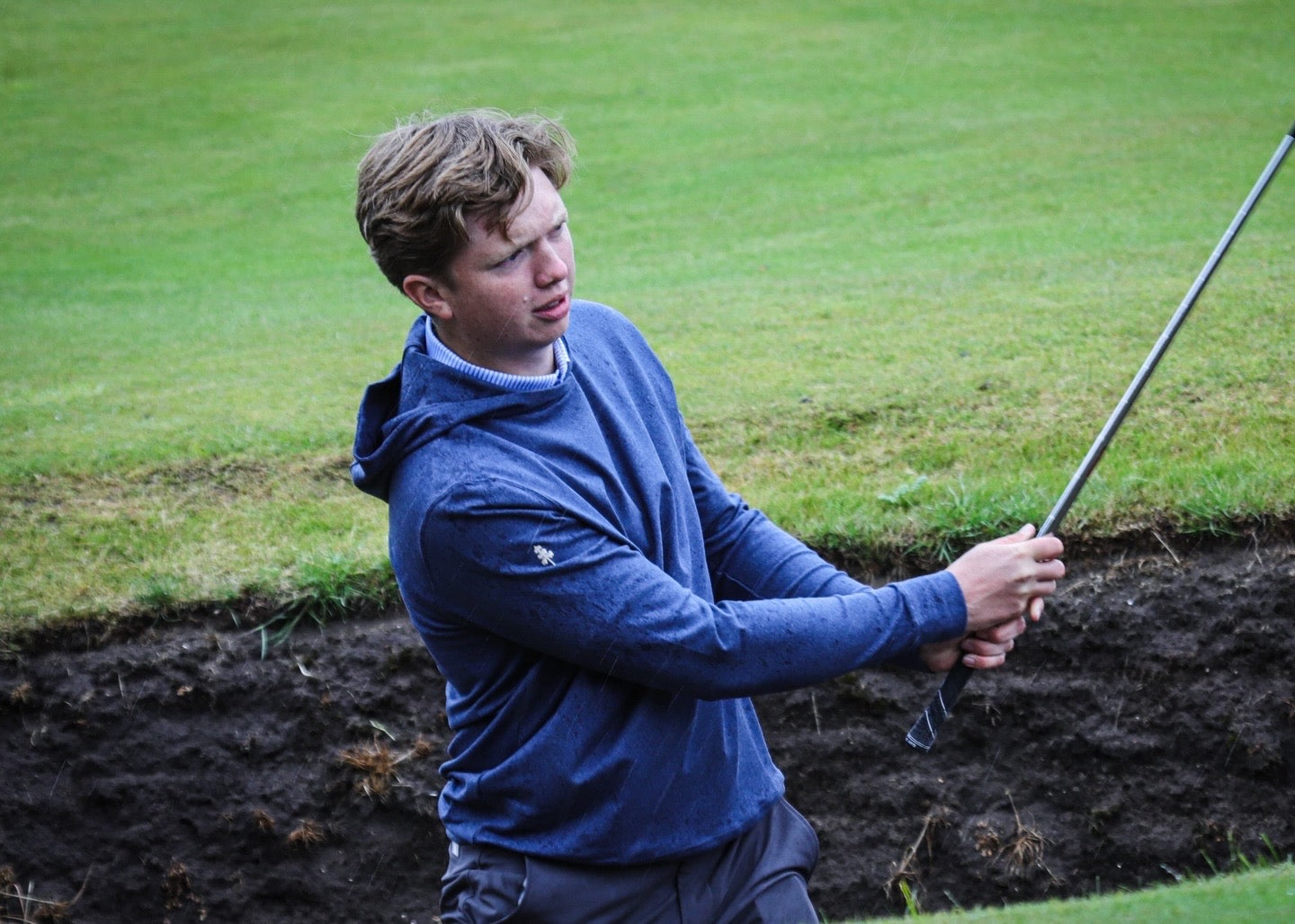 THE HESKETH - HEATHERED NAVY BLUE HOODIE