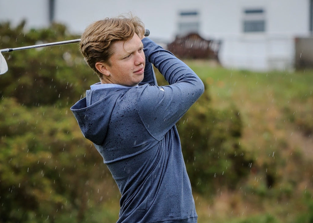 THE HESKETH - HEATHERED NAVY BLUE HOODIE