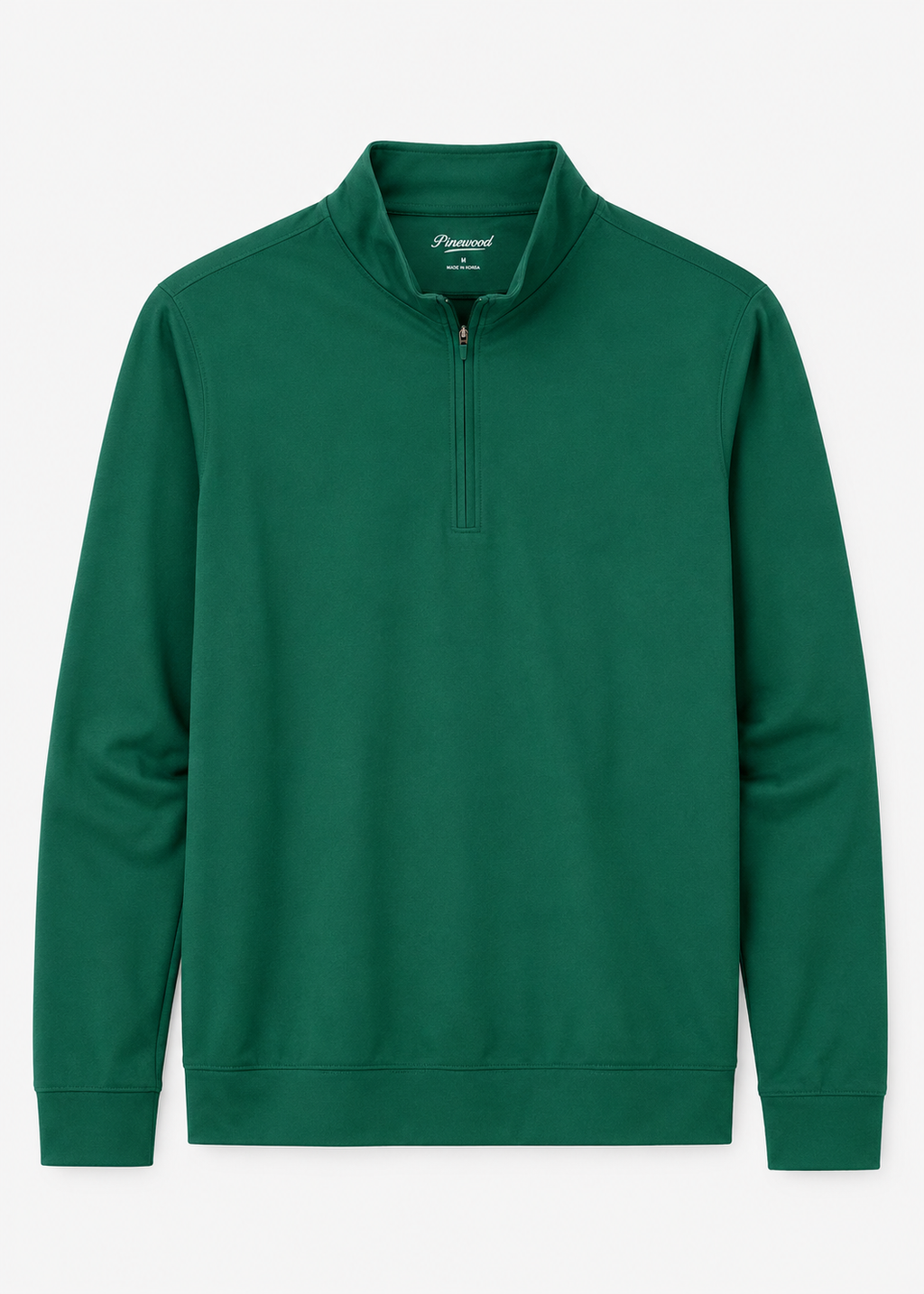 THE AINSDALE - HEATHERED BOTTLE GREEN 1/4 ZIP