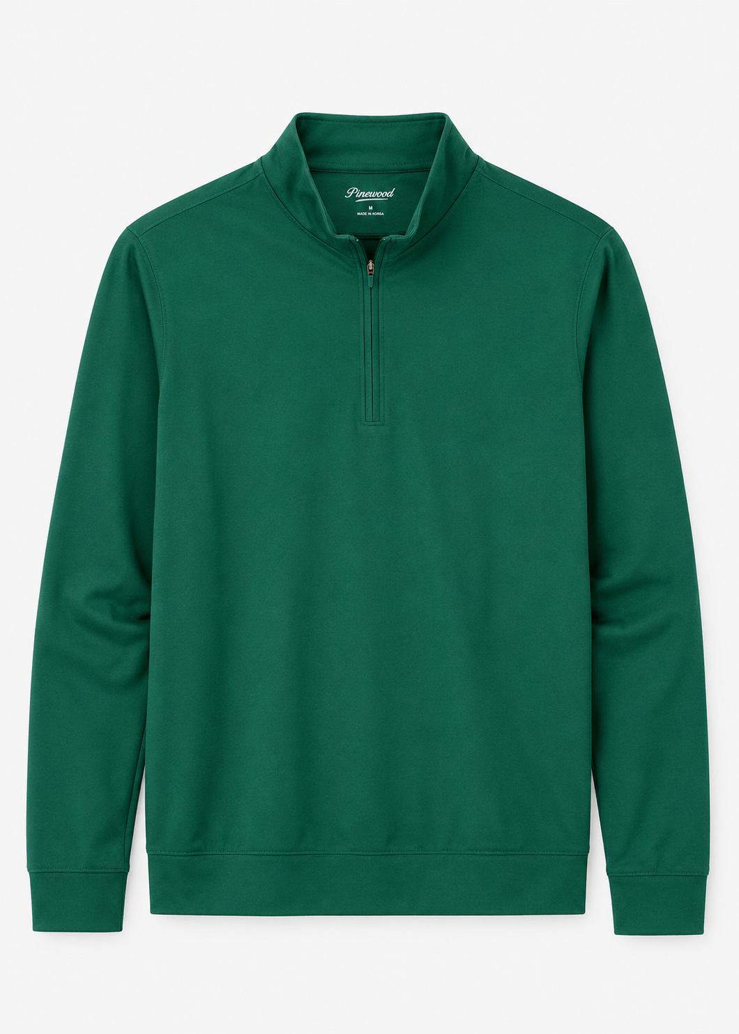 THE AINSDALE - HEATHERED BOTTLE GREEN 1/4 ZIP