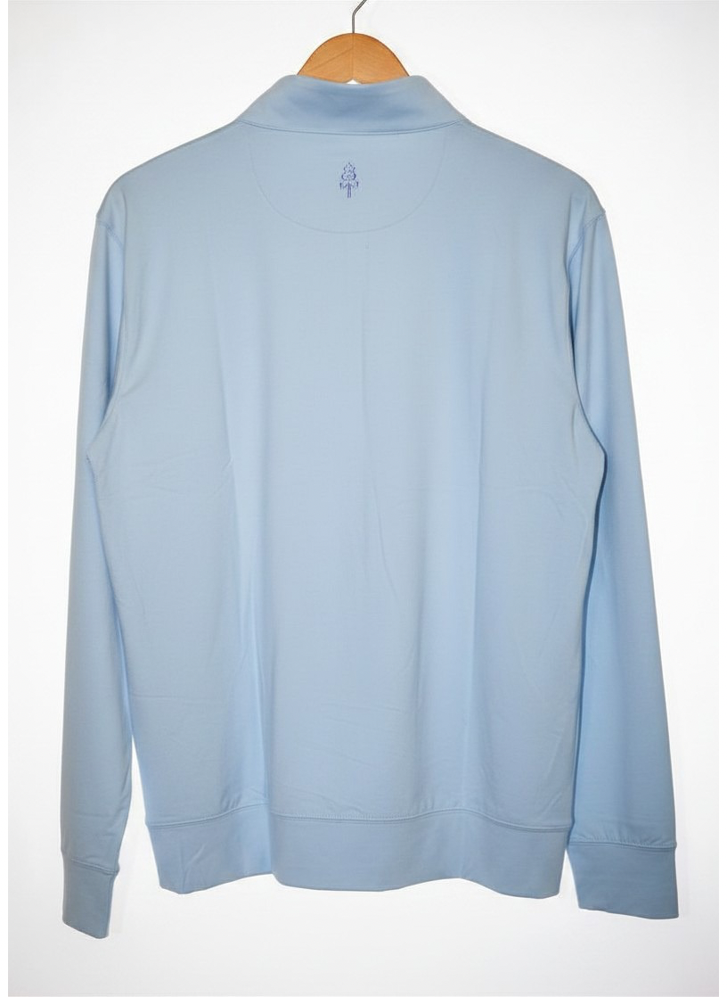 THE AINSDALE - HEATHERED POWDER BLUE 1/4 ZIP